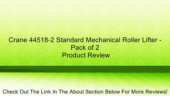 Crane 44518-2 Standard Mechanical Roller Lifter - Pack of 2 Review