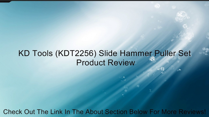 KD Tools (KDT2256) Slide Hammer Puller Set Review