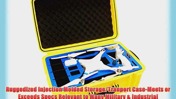 Microraptor Pro Cases-Hard Case For DJI Phantom 2 Vision / Vision  Wheeled Carrying Case (Yellow