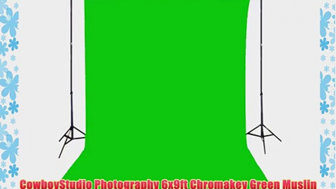 CowboyStudio Photography 6x9ft Chromakey Green Muslin Backdrop with One Section Cross Bar Background