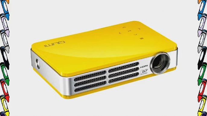 Vivitek Qumi Q5 500 Lumen WXGA HD 720p HDMI 3D-Ready Pocket DLP Projector with 4GB Memory (Yellow)