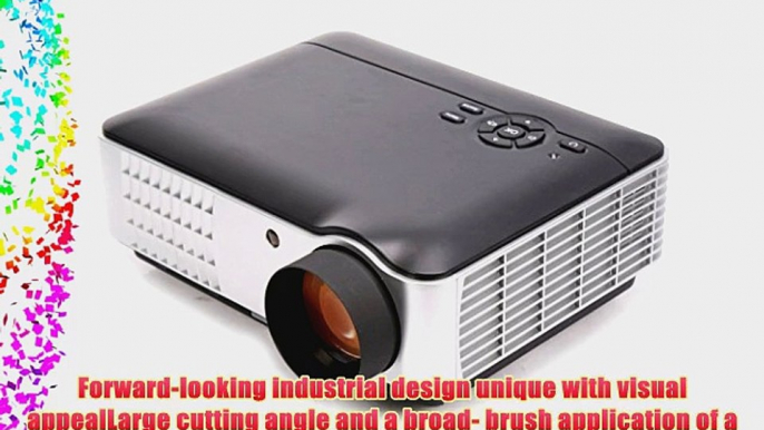 Taotaole Hd Projector Home Theater with HDMI/USB/AV/VGA 1280x800 Resolution 1500:1 2800 Lumens