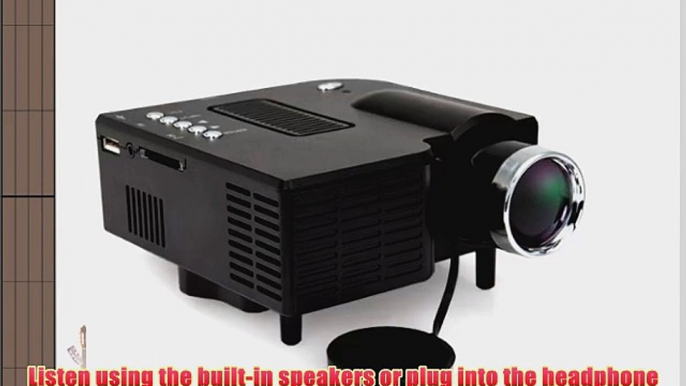 24W Mini Multimedia LCD Image System LED Projector with SD / USB / AV / VGA /HDMI Port