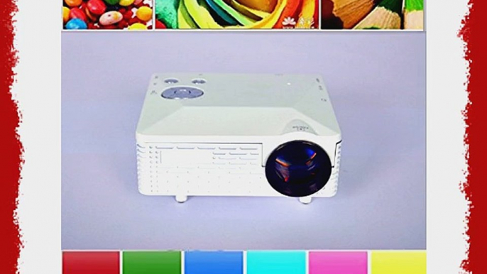 Mini Shop Multimedia USB AV HDMI VGA Home Theater LED Digital Video Game Pico Mini Projector(White)