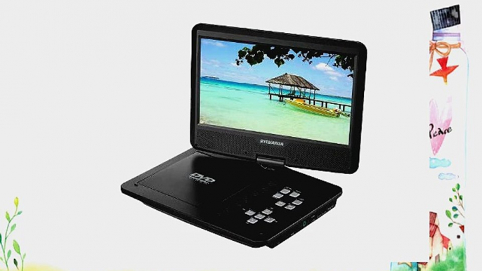 Sylvania 10-Inch Portable DVD Player 5 Hour Rechargeable Battery Swivel Screen with USB/SD