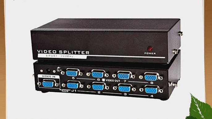 Panlong? VGA Video Distribution Amplifier Splitter Box Extender 350MHz 1 In 8 Out 1 PC to 8