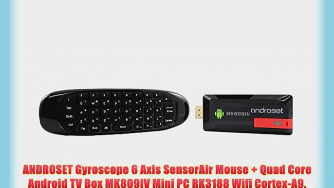 ANDROSET 2 IN 1 Android 4.2.2 Mini PC TV Box Rk3188 Quad core 8G   Fly Air Mouse with Mini