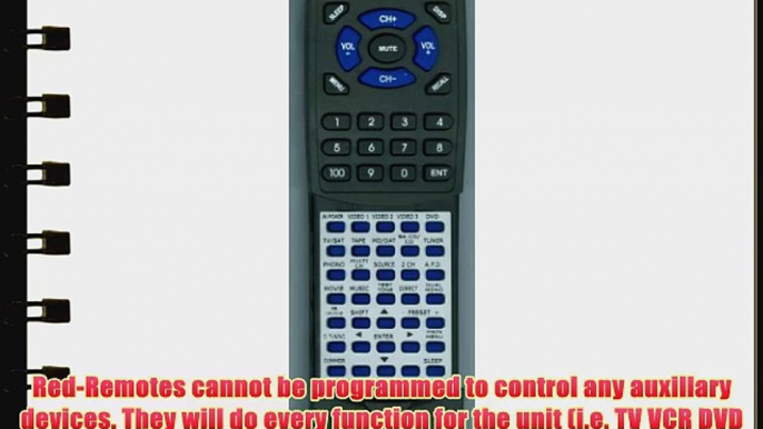 SONY Replacement Remote Control for 147863311 STRDE897 STRDE697 RMPP413 RMPG413