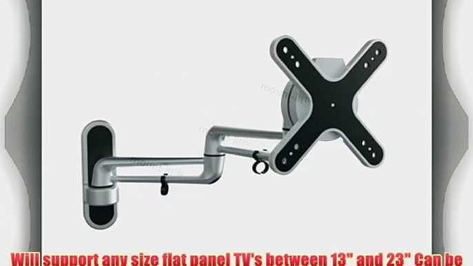 Mount-It! Full Motion Flat Panel Monitor/LCD TV Wall Mount with Dual Articulating Arm for flat