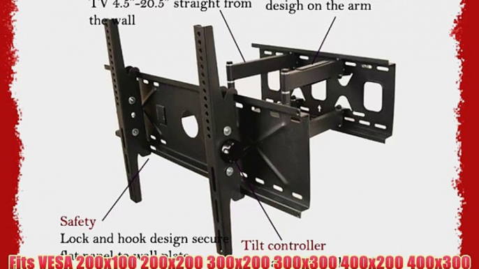 VideoSecu Mount PLASMA LCD LED Articulating Dual Arm TV Wall Mount Bracket for LG 42LD550 46LD550