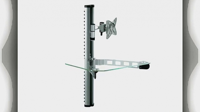 Wall Mounted TV and Component Shelf Combo DVD DVR VCR Articulating Wall Mount Bracket for TV