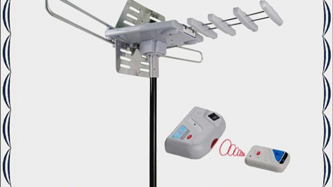 Outdoor TV Antenna Amplified for Digital HDTV with UHF VHF FM Rotor