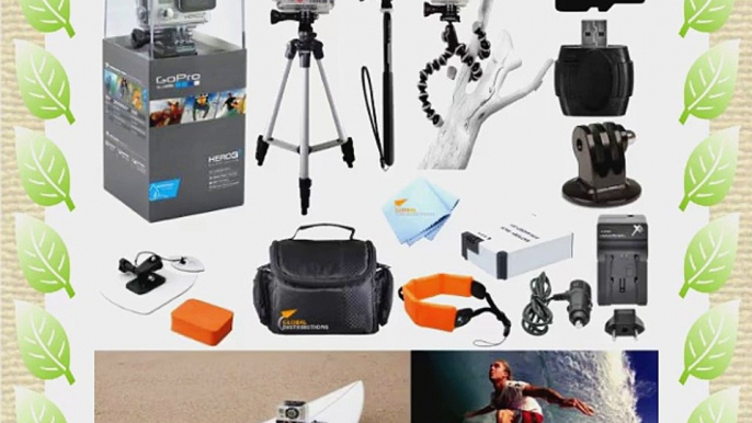 GoPro Hero3  Silver Edition Surfers Kit: Package Includes 50' Tripod   27' Mono-pod   Gripster