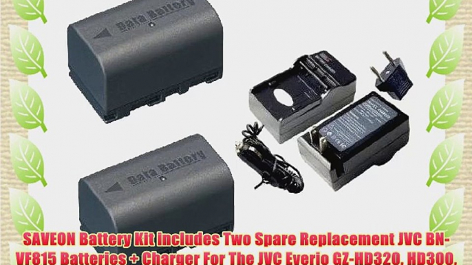 SAVEON Battery Kit includes Two Spare Replacement JVC BN-VF815 Batteries   Charger For The