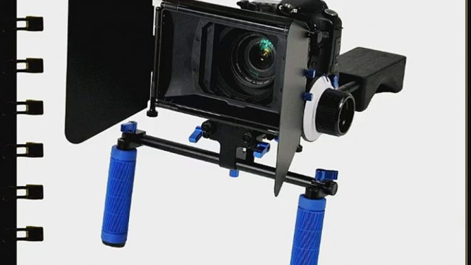 ePhoto Digital DSLR Camera Shoulder Rig Matte Box Video Photograpy Rail System 15mm Rod Rig