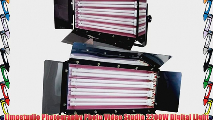 Limostudio Photography Photo Video Studio 2200W Digital Light Fluorescent 4-Bank Barndoor Light