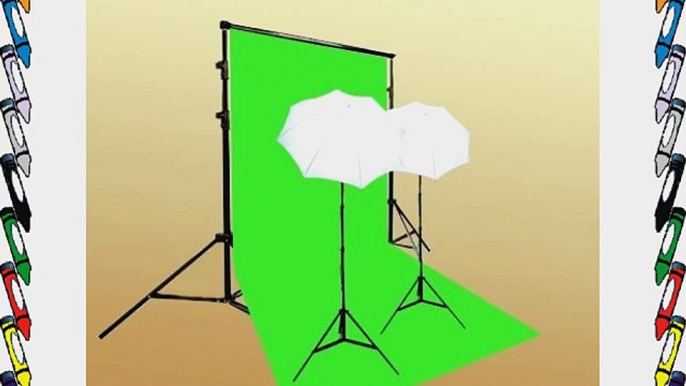 ePhoto T69green/bag Continuous Lighting Green Screen Studio Kit with Carrying Bag with 6x9