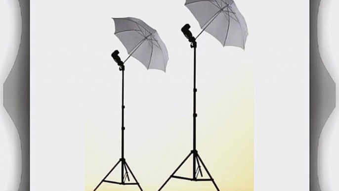 ePhoto UB2W Dual 32-Inch White Umbrellas with 6.5 Foot Light Stand and Flash Bracket Mounts