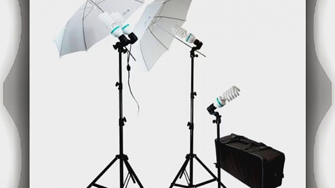 LimoStudio 1600 Watt Photography Umbrella Light Lighting Kit Video and Portrait Studio Umbrella