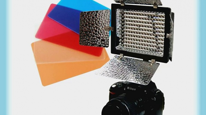 LimoStudio 160 LED Photography Light with Barndoor for Digital Camera or Digital Video Camcorder