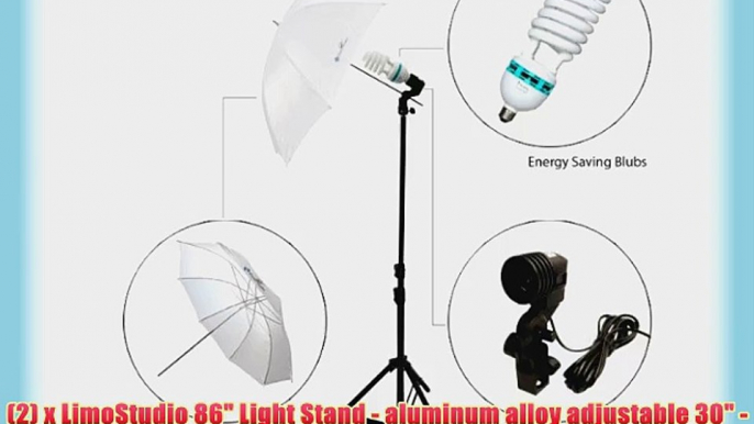 LimoStudio 600 Watt Photography Lighting Light Kit   10' x 10' 100% Cotton White Muslin Backdrop