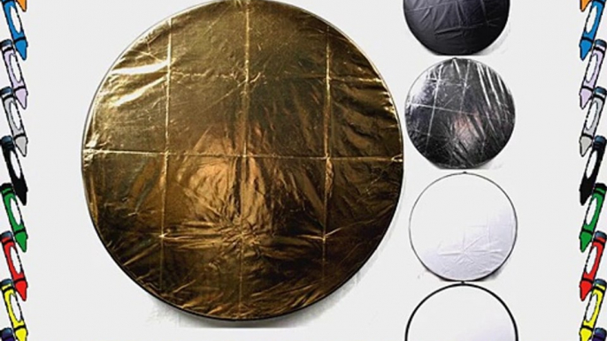 ePhoto 42REF 42-Inch 5 in 1 Collapsible Round Multi Disc Light Reflector with Silver Translucent