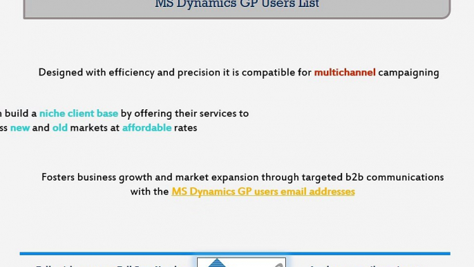 MS Dynamics GP Users Email Addresses and Mailing Database