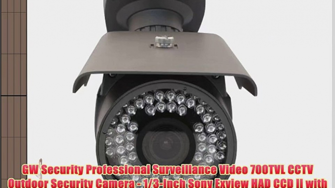 GW Security Professional Surveillance Video 700TVL CCTV Outdoor Security Camera - 1/3-Inch