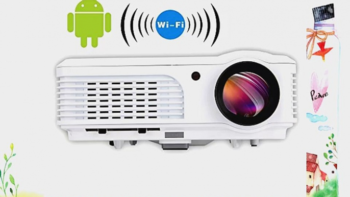 EUG Built-in Android 4.2 Wireless WIFI LCD Projector Support 1080p 2800 Lumens For Home Theater