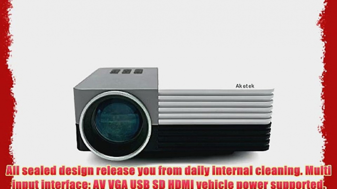 Aketek? Latest LCD Multimedia USB/SD/VGA/HDMI/AV/Micro USB Home Theater LED Digital Video Mini