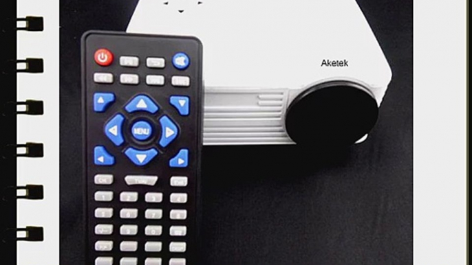 Aketek? Home Cinema Theater Multimedia LED LCD Projector HD 1080P PC AV VGA USB HDMI(White)