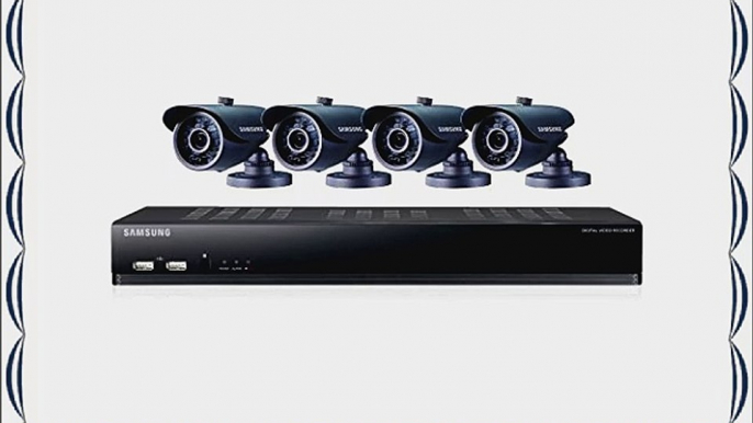 Samsung SDS-V4040N 8 Channel DVR Security System 500 GB HDD 4 Box Cameras