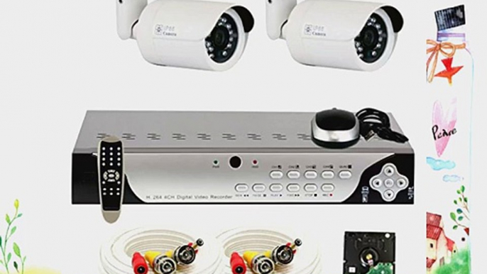 GW Security 4 Channel 960H Security Camera DVR CCTV System with 2 x 850 TVL Cameras and Pre-Installed