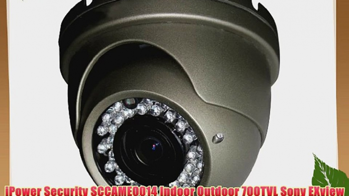 iPower Security SCCAME0014 Indoor Outdoor 700TVL Sony EXview HAD CCD II Effio-E DSP Dome Security