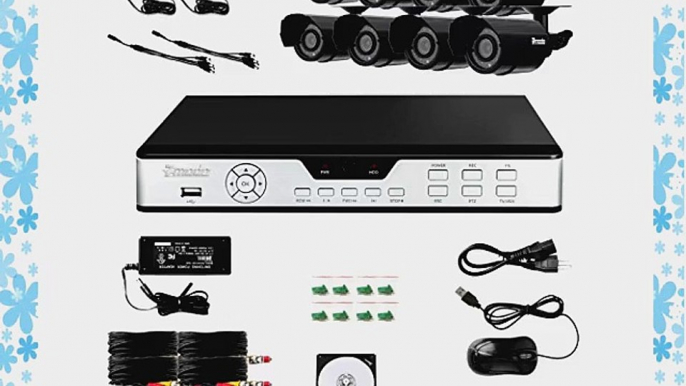 Zmodo PKD-DK0855-500GB 8-Channel DVR Security System with 8 CMOS IR Cameras 500 GB Hard Drive