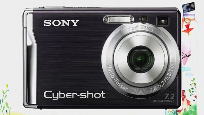 Sony Cybershot DSCW80 7.2MP Digital Camera with 3x Optical Zoom and Super Steady Shot (Black)