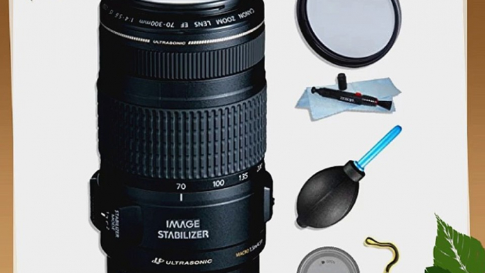 Canon EF 70-300mm f/4-5.6 IS USM Lens for Canon EOS SLR Cameras with a Deluxe Accessory Bundle: