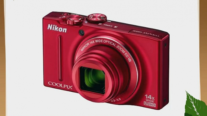 Nikon COOLPIX S8200 16.1 MP CMOS Digital Camera with 14x Optical Zoom NIKKOR ED Glass Lens