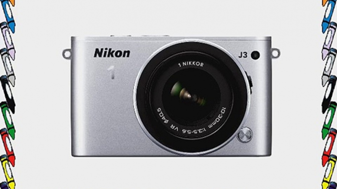 Nikon 1 J3 14.2 MP HD Digital Camera with 10-30mm VR 1 NIKKOR Lens (Silver)