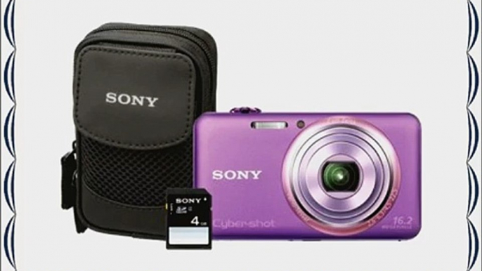 Sony Cyber-Shot DSC-WX70BDL 16.2MP CMOS Digital Camera with 4 GB Memory Card and Case (Violet)