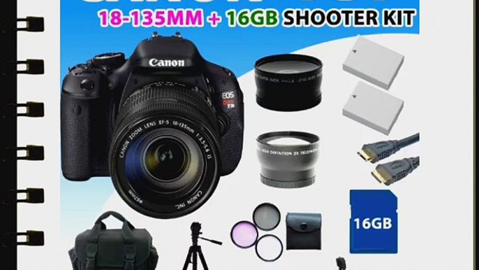 Canon EOS Rebel T3i 600d Digital SLR Camera with Ef-s 18-135mm F/3.5-5.6 Is Lens 2x Extra Lenses