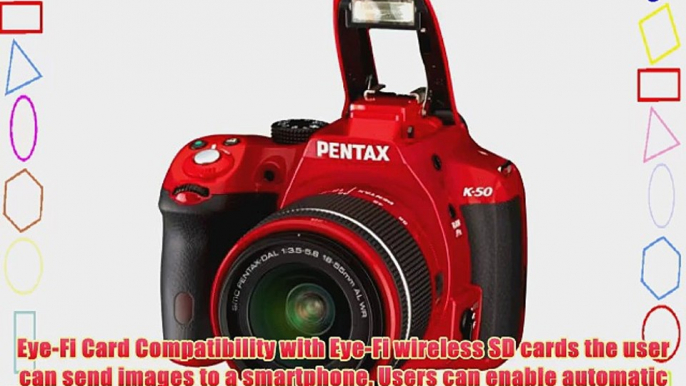 Pentax K-50 16MP Digital SLR Camera Kit with DA L 18-55mm WR f3.5-5.6 Lens (Red)