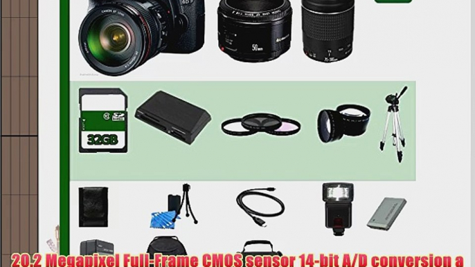 Canon EOS 6D Digital SLR Camera Kit with 24-105mm IS USM Lens and Canon EF 75-300mm III Lens