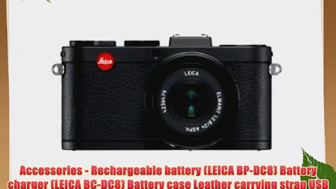 Leica 18450 X2 16.5MP Compact System Camera with 2.7-Inch TFT LCD- Body Only (Black)