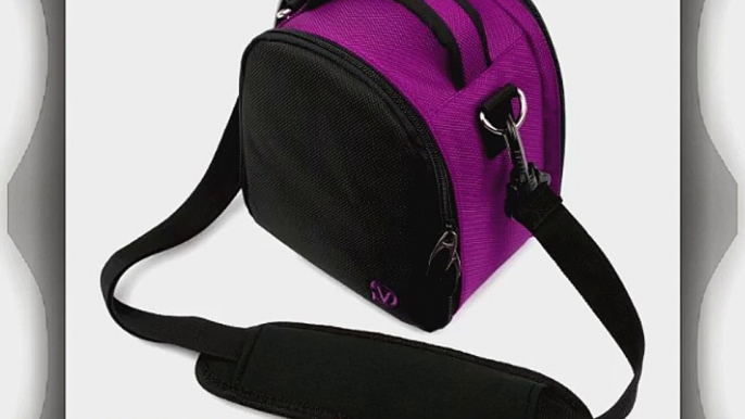 Laurel Compact DSLR Camera Bag Carrying Case for Nikon Coolpix L830 Digital SLR Cameras (Purple)