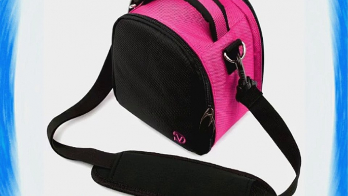 VG Hot Pink Laurel DSLR Camera Carrying Bag with Removable Shoulder Strap for Canon PowerShot