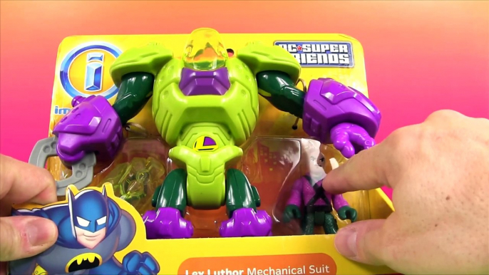 Imaginext Lex Luthor & Mechanical Suit with Batman, Superman, Joker, Short!