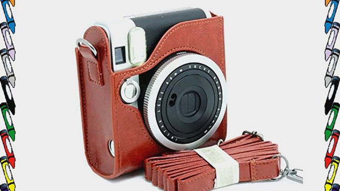 CAIUL PU Leather Instant Camera Case For Fujifilm Instax Mini 90 Neo Classic Instant Camera