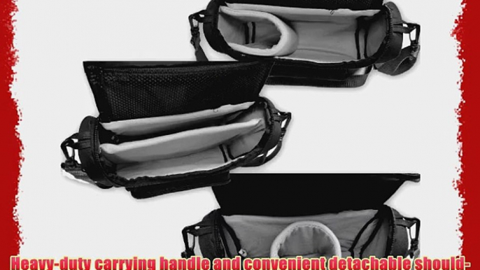 USA Gear Protective DSLR Camera Kit Travel Bag for Nikon  Canon  Pentax  Olympus  Sony