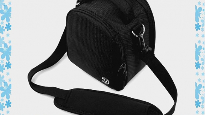 Jet Black VG Laurel DSLR Camera Carrying Bag with Removable Shoulder Strap for Canon PowerShot